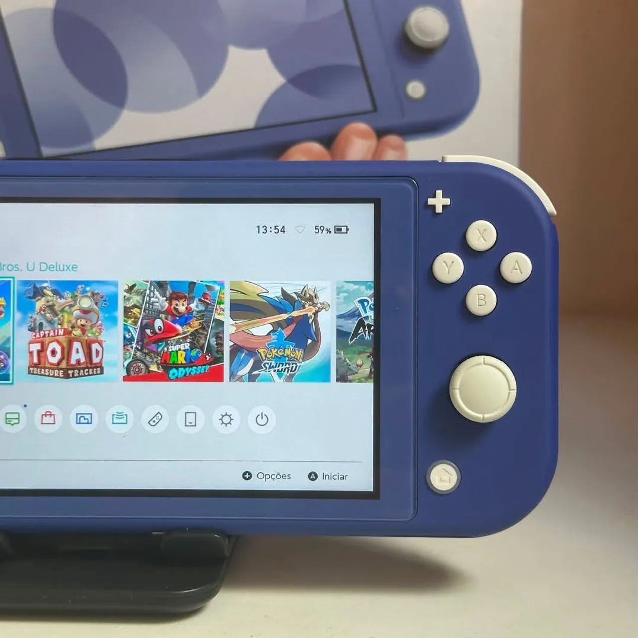 Nintendo Switch Lite Azul Desbloqueado 128gb - Foto 3