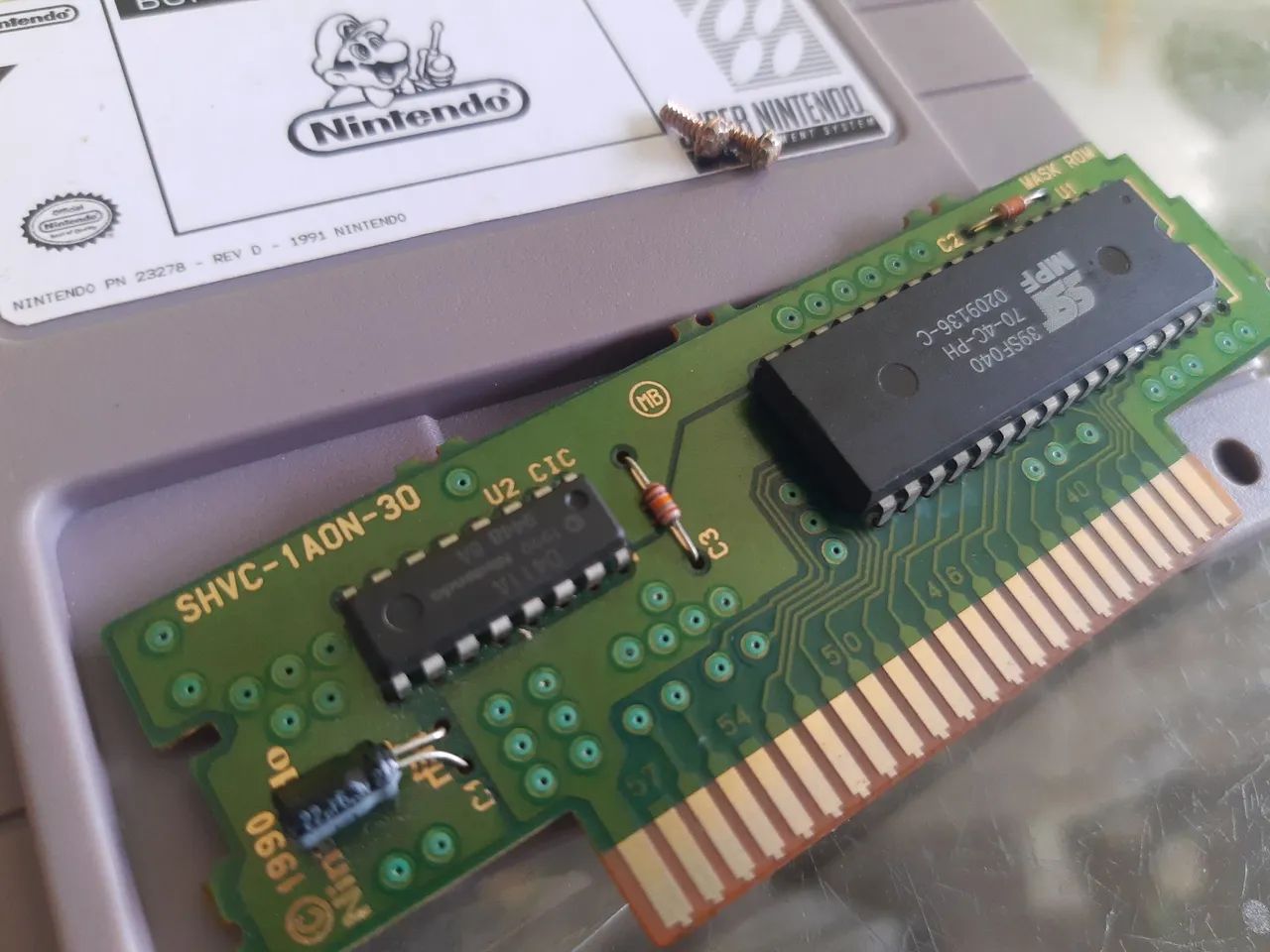 Cartucho burn in test super Nintendo reprogramado PCB original Nintendo  - Foto 2
