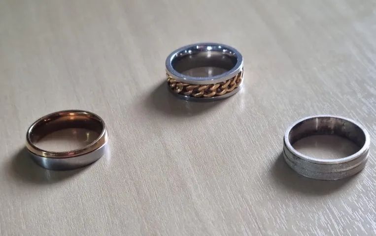 Kit 3 Aneis Masculino Aro 24