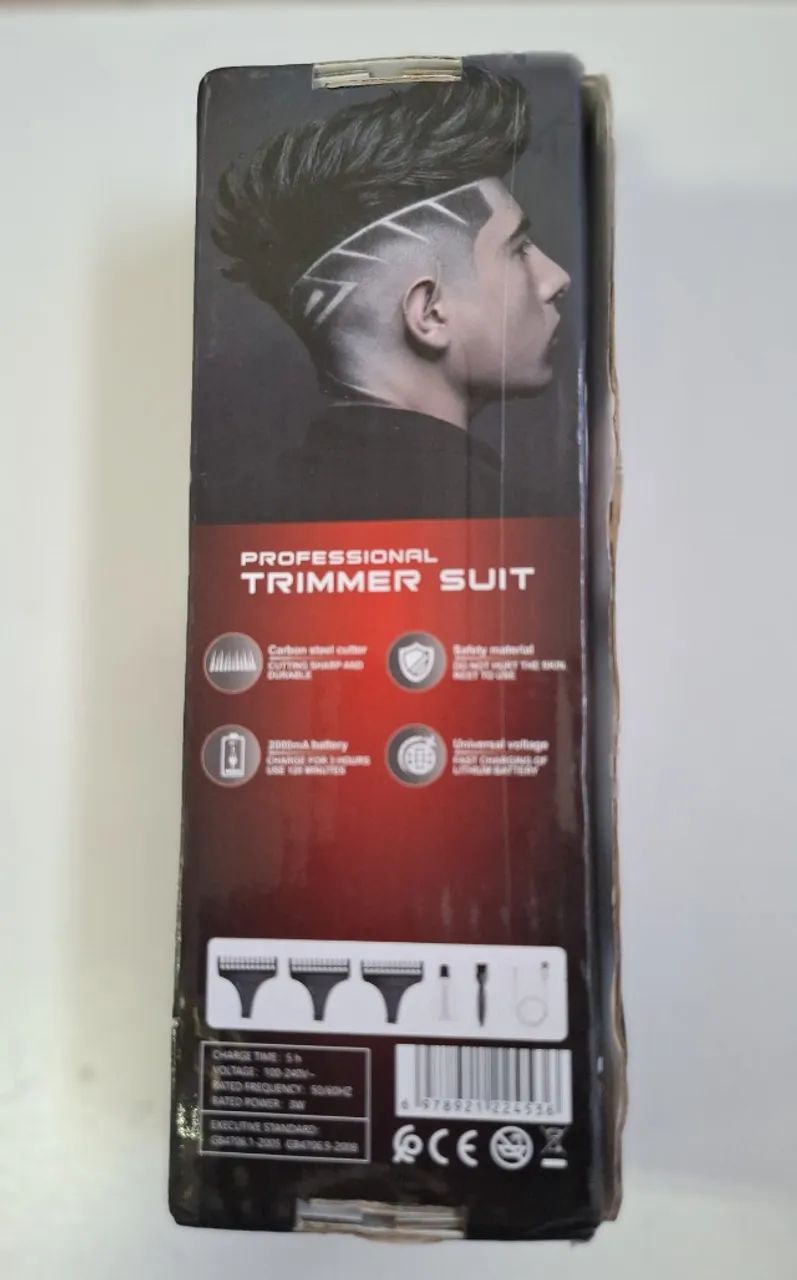 Máquina de Acabamento Cabelo e Barba Sem Fio Digital Recarregável - Foto 3