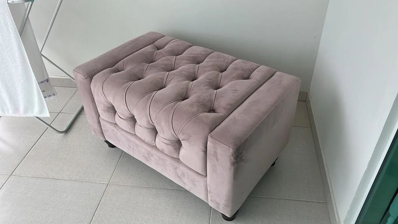 Puff Baú Rosa