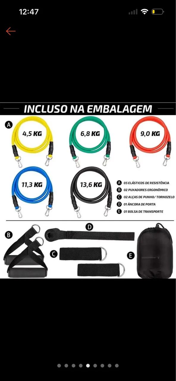 Kit elástico para exercícios!! - Foto 2