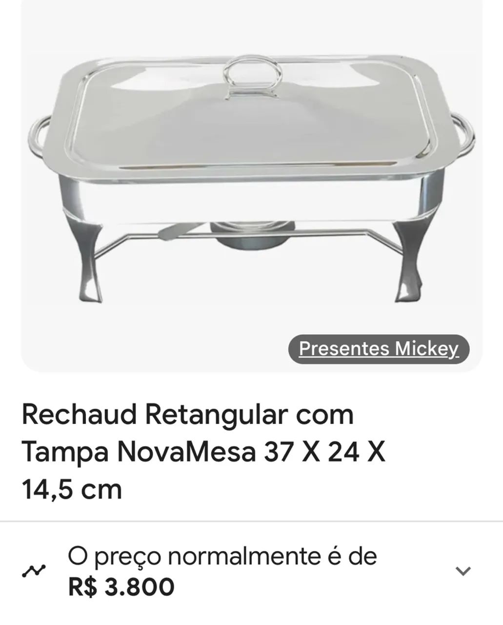 Rechaud em Prata NOVO, nunca usado!!! - Foto 3