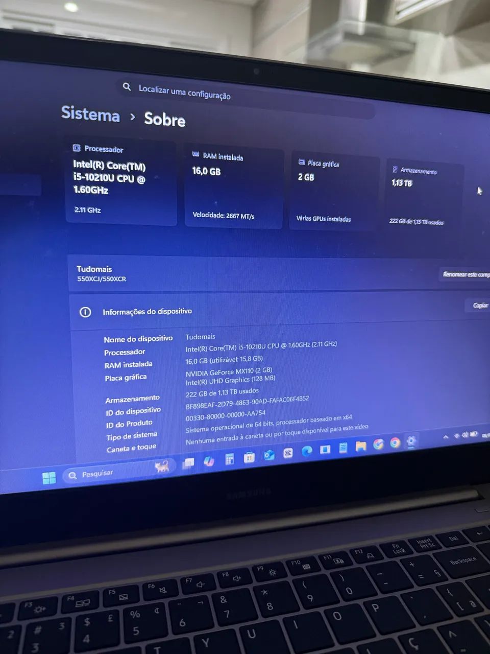 Notebook Samsung book x40 i5 16g 1TB com placa de vídeo  - Foto 2