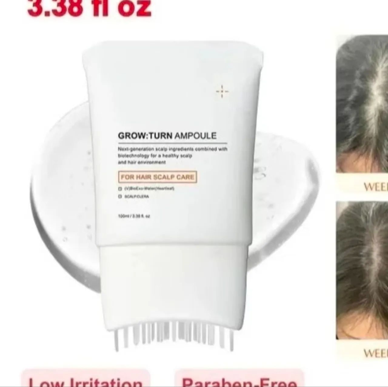 Grow Turn Ampoule Serum Capilar Com Escova 100 Ml Crescimento E Queda - Foto 3
