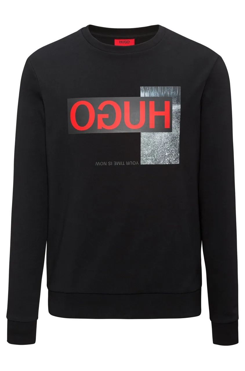 Moletom HUGO Reverse Preto - Tamanho M