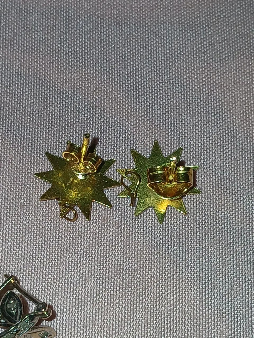 PAR DE BRINCOS SOL 18K OURO - Foto 4