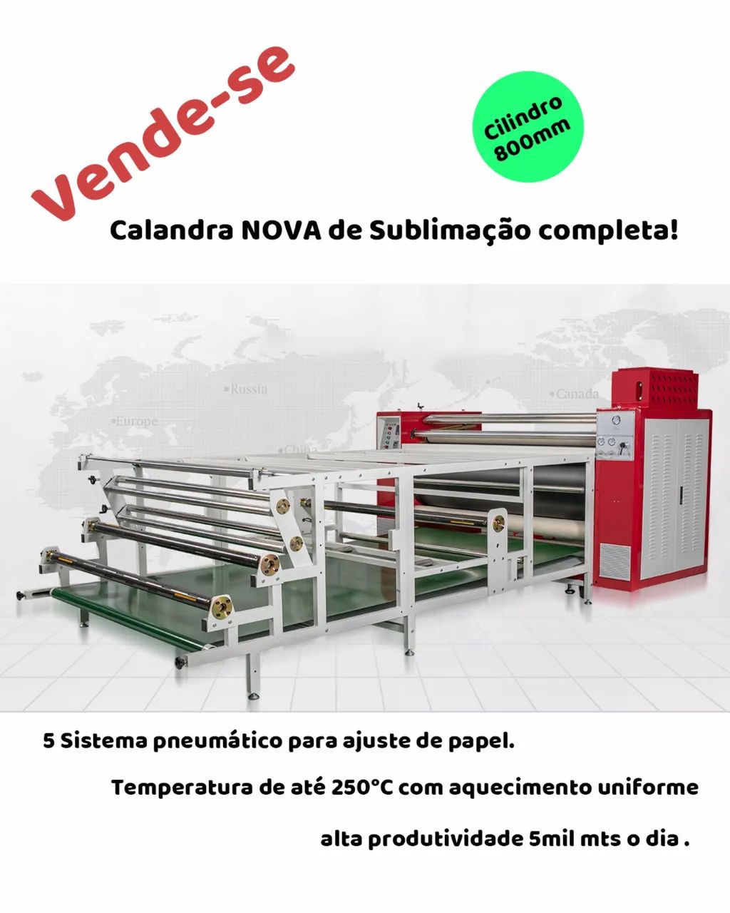 Calandra 800mm NOVO com Alta Produção