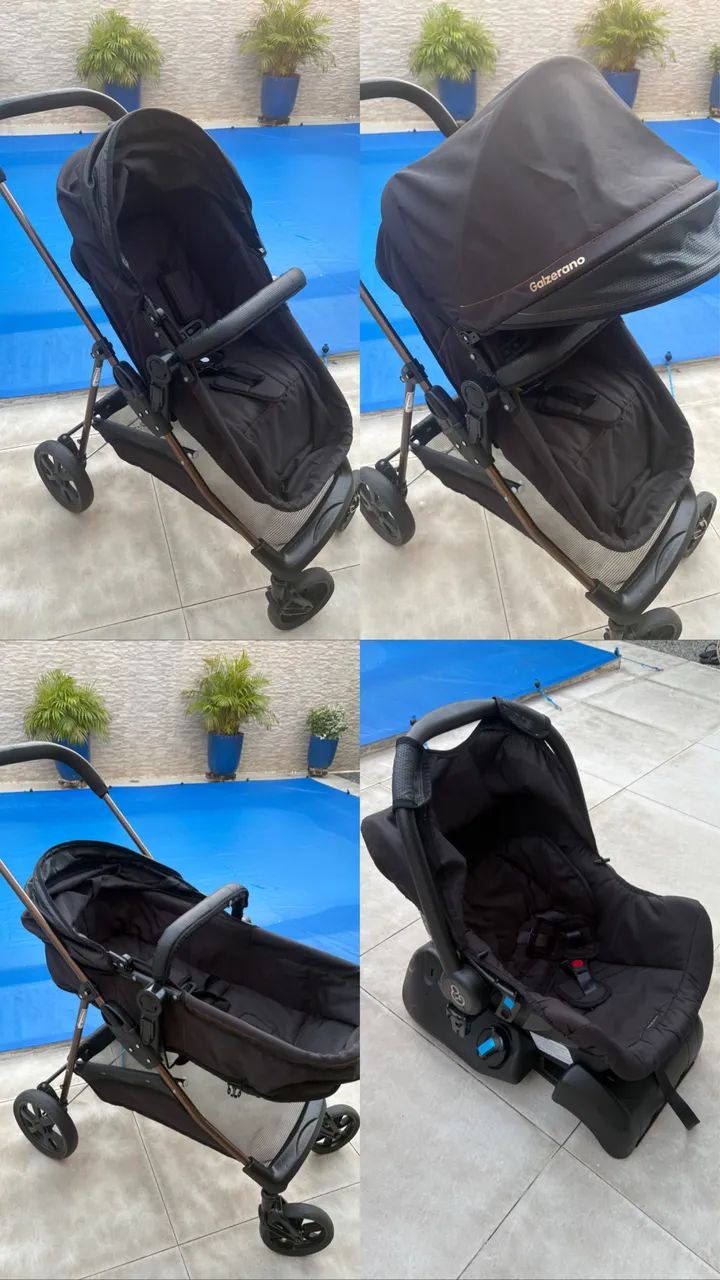 Kit Carrinho e bebê conforto com base - Foto 3