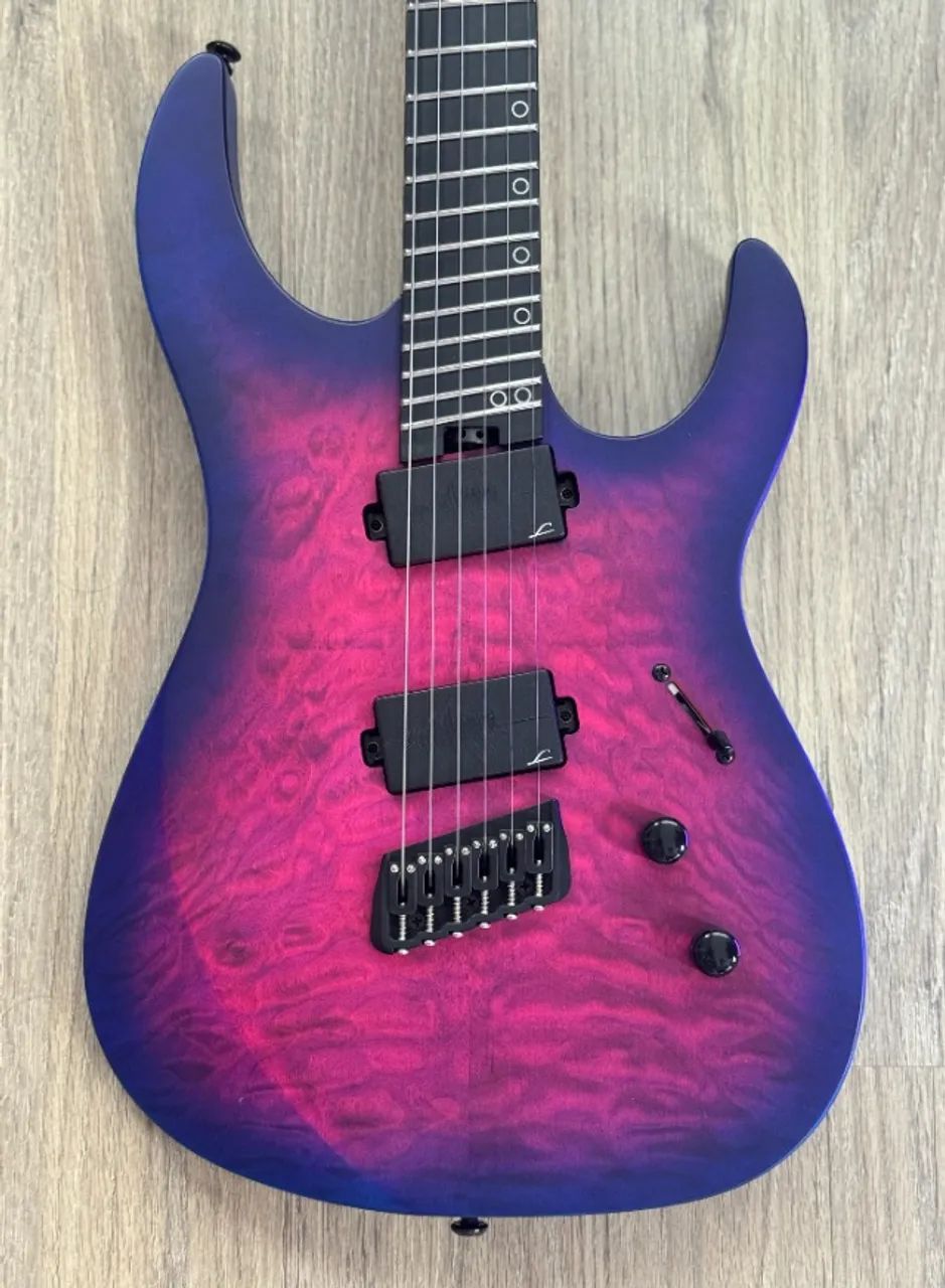 Guitarra Legator 6 Cordas Hyper Nova Blue Multiscale Destro Lilás - Foto 3
