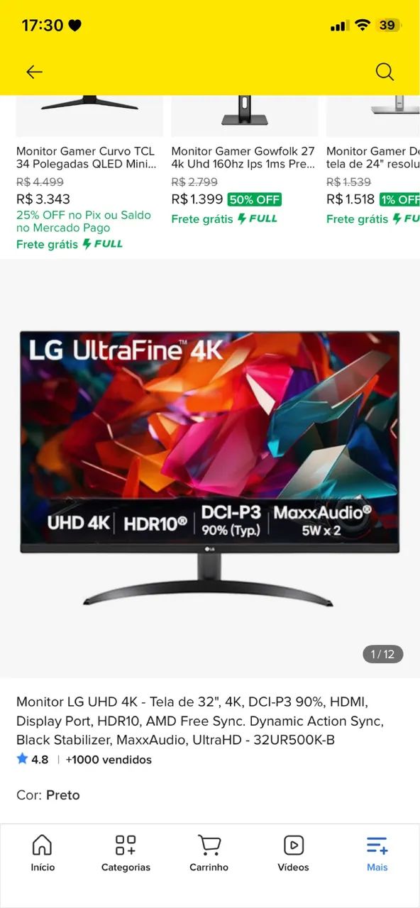 Monitor LG 32 4K 60FPS - Foto 3