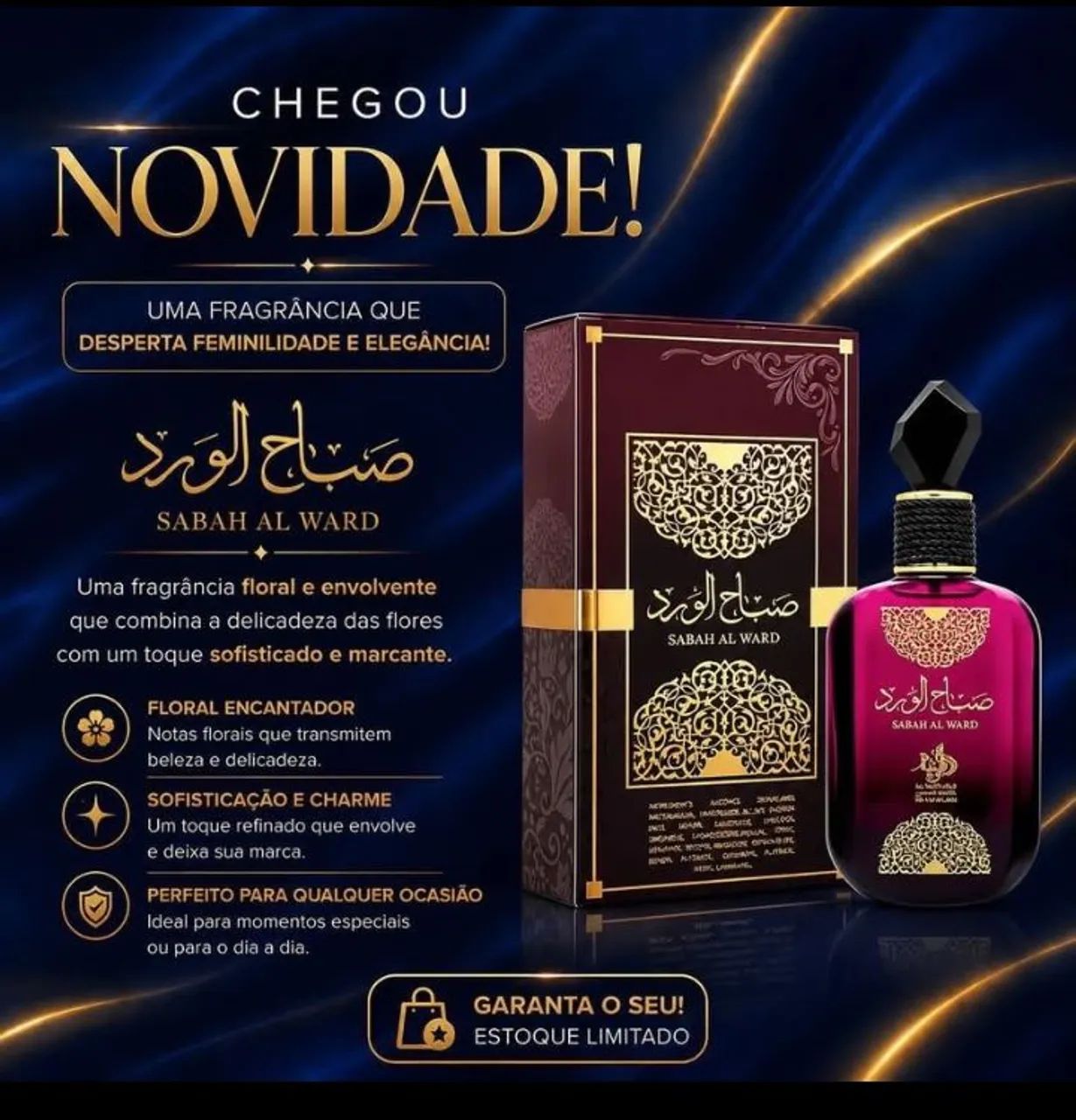 Perfume árabe original Sabah Al Ward 100ML - Foto 2