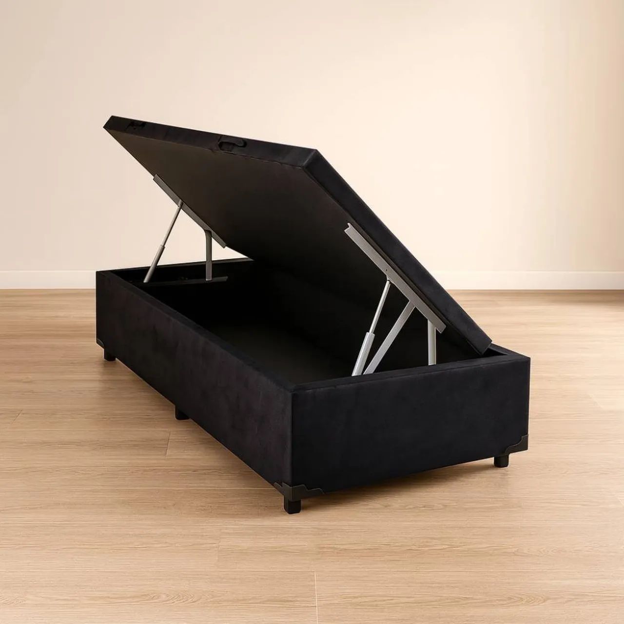 Base baú cama box solteiro blindada Suede ou Corino / 5 cores / pague na entrega  - Foto 2