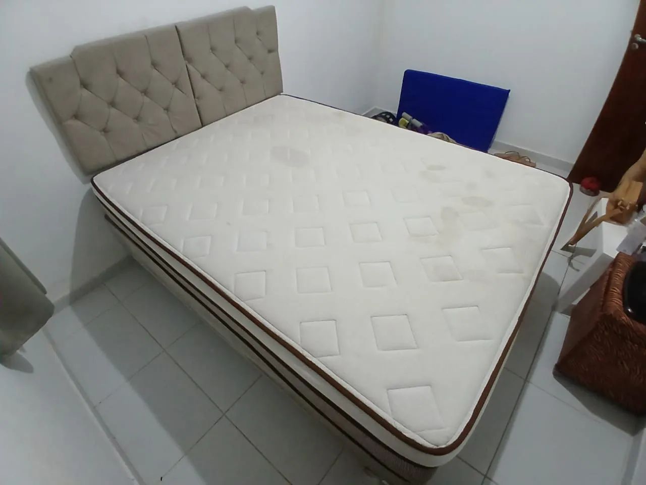 Cama De Casal Usada Plumatex Box Ilheus - Foto 2