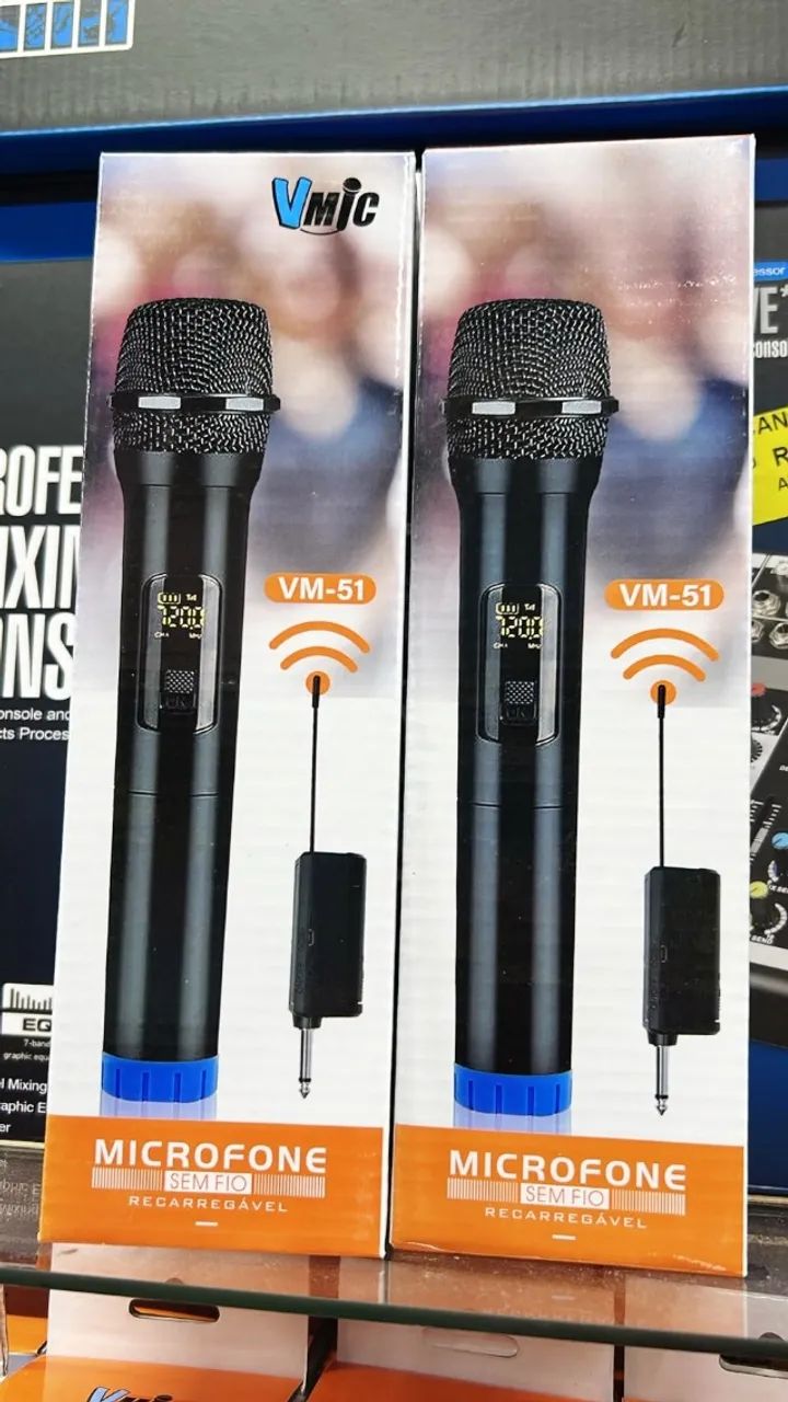 Microfone Sem Fio Dinâmico Profissional - Entrega Grátis
