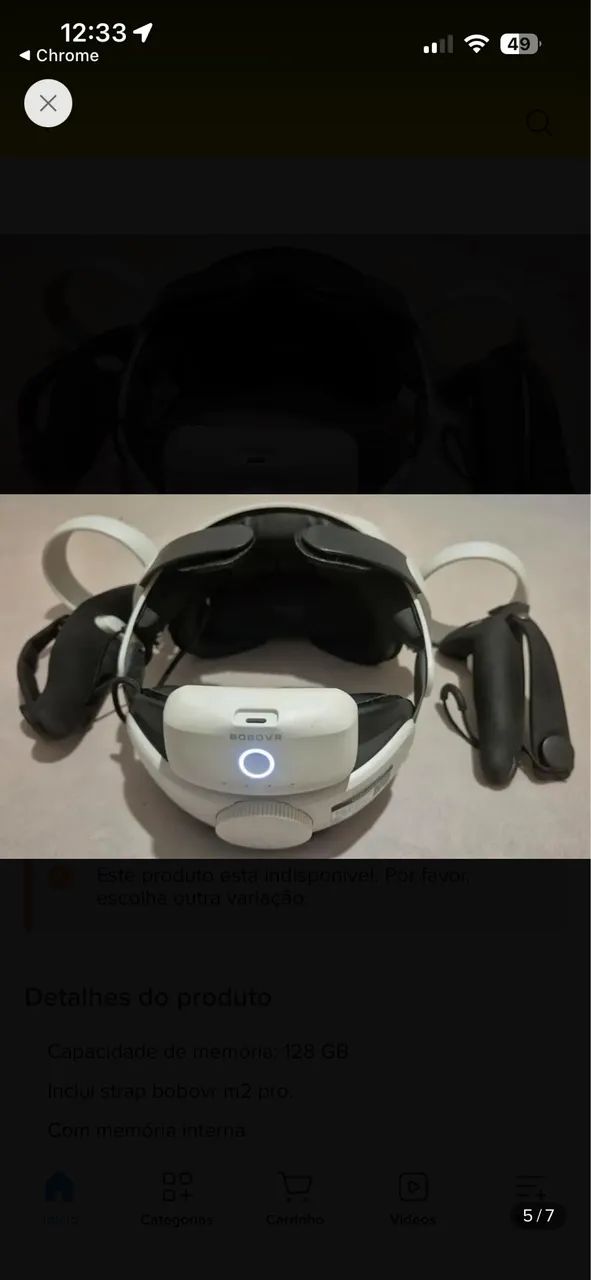Meta quest 2  com Bobo Vr - troca por iPad 