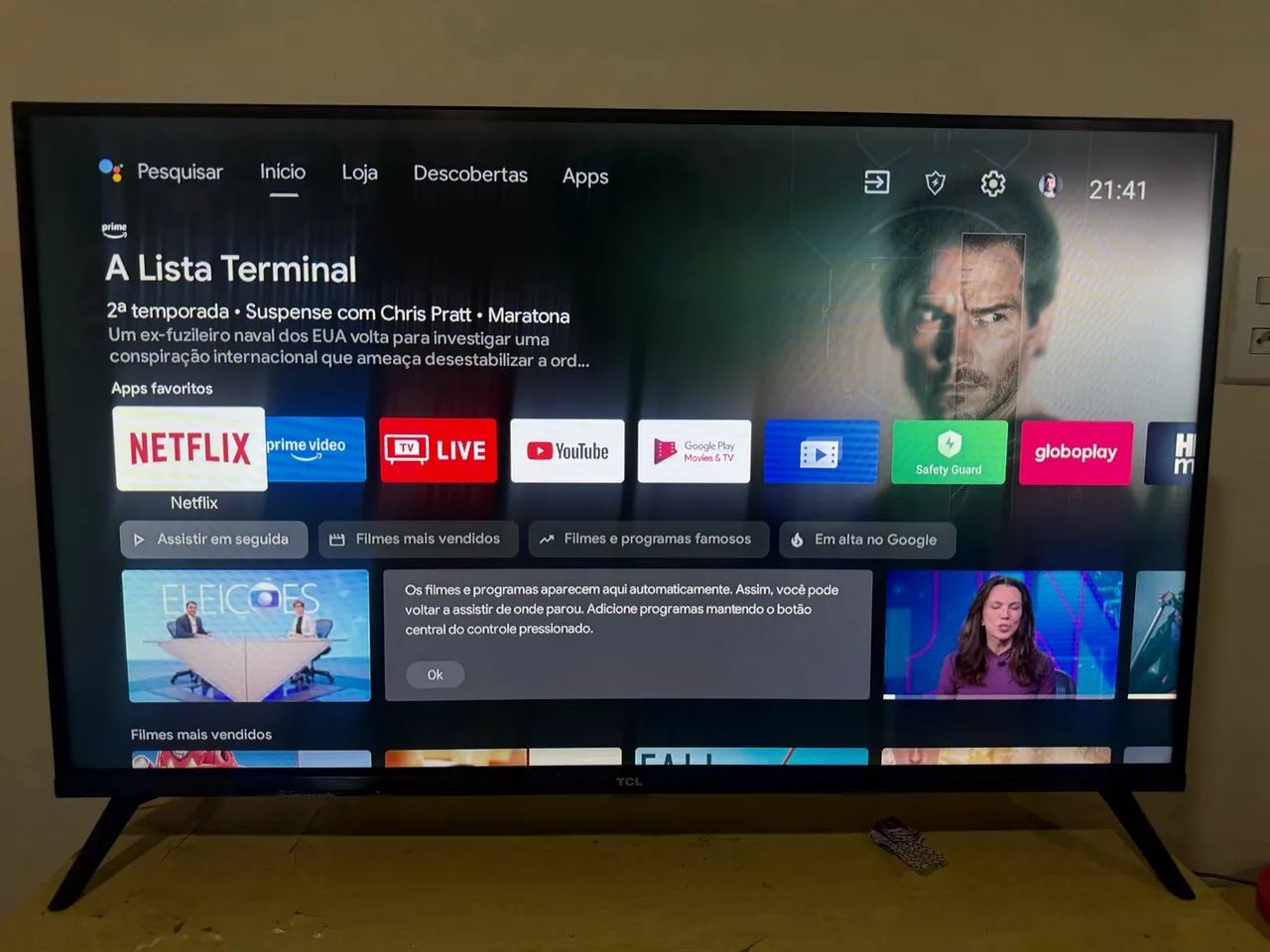 Vendo Smart TCL 32 polegadas Android Tv