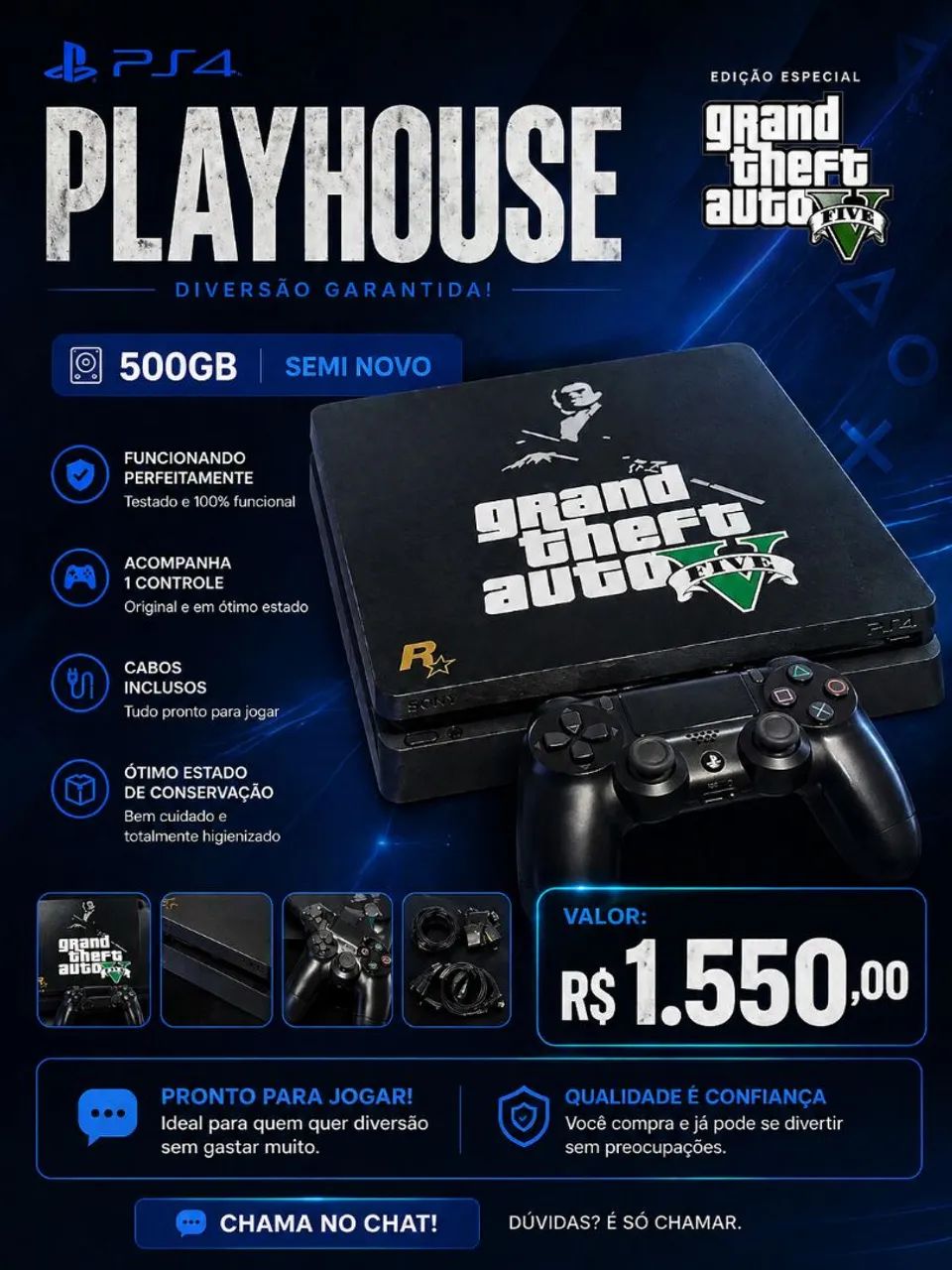 PS4 Slim super promoção com garantia 
