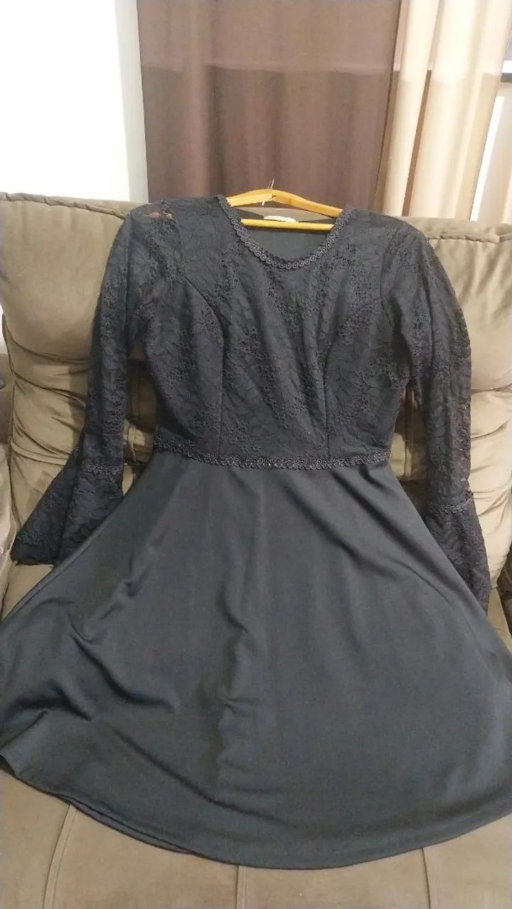 Vestido preto com rendas - Maria Amore  - Foto 2