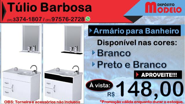 Armário para Banheiro NOVO com Pia e Espelho - Foto 2