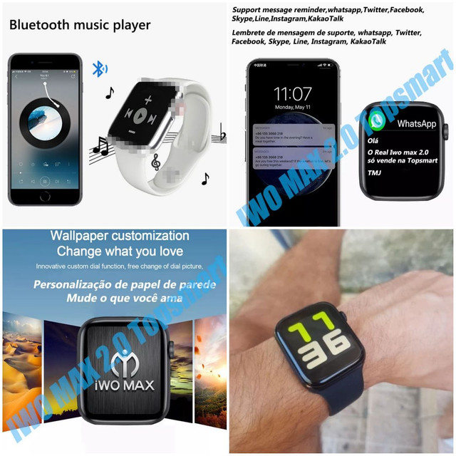 Smarth watch iwo max 2.0, faz e recebe chamadas, mais de 30 interfaces!! - Foto 4