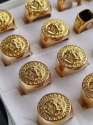 Anéis banhado a ouro 18k (1 ano de garantia) 