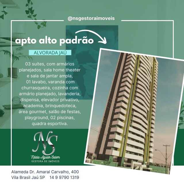 Apartamento para venda 178 m² com 3 suítes em Jaú - SP Alvorada - Foto 3