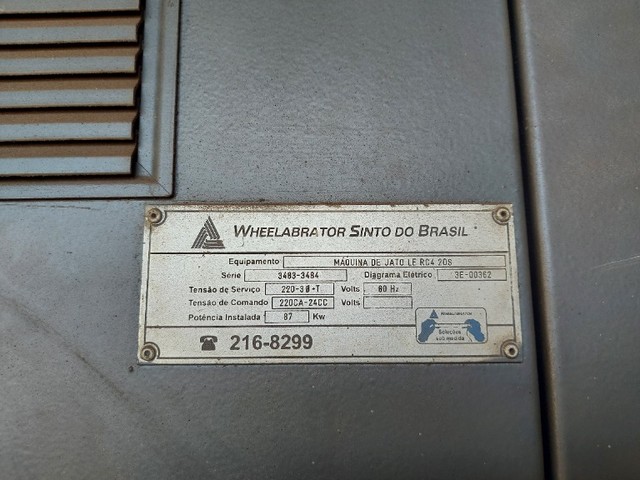 Conjunto de Jato Automático Wheelabrator Sinto do Brasil - Granalha de Aço 