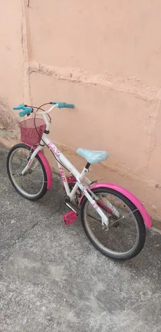 Bicicleta ARO 20 - Barbie - Branca - Caloi - Ri Happy