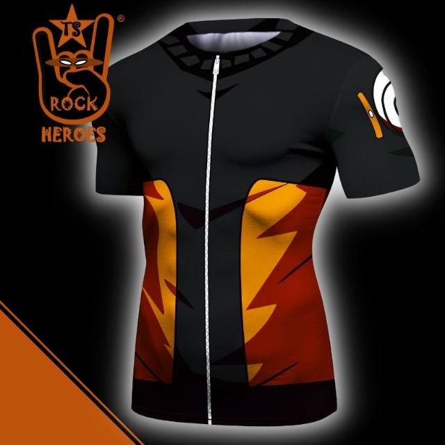 Camisa de Compressão Naruto Shippuden Rashguard Elastano Manga Curta - Foto 3
