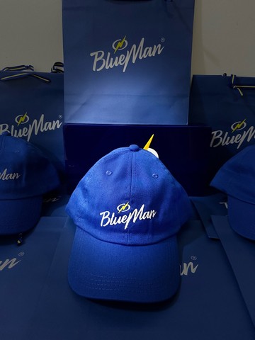 Boné de Sarja Aba Curva Blue Man