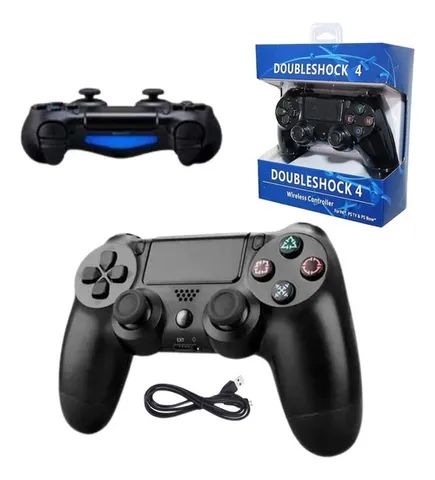 Controle Ps4 Joystick Sem Fio Wireless Recarregável Preto em