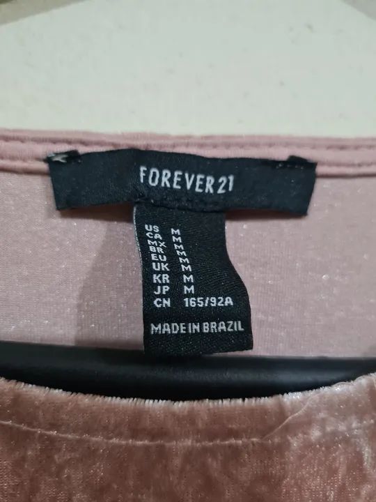 Vestido Veludo Rosê forever 21 tamanho m  - Foto 2
