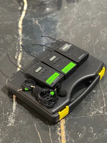 Microfone lapela duplo profissional boya by wm8 pro sem fio 