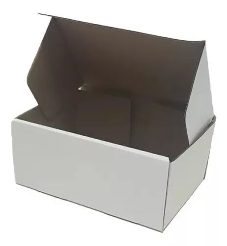 Caixa De Embalagem Papelão Branca 24x15x11cm De 1mm De Espessura Kit Com 5 Unidades