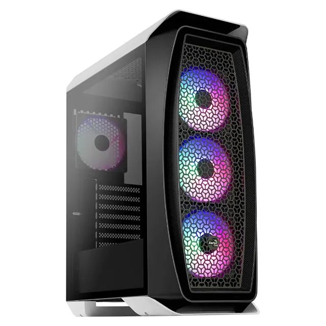 Gabinete Gamer Aerocool Aero One Frost White com 4 Fans Rainbow - WZetta