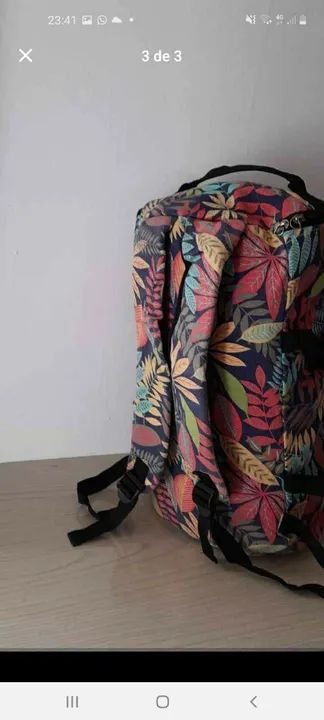 Mochila de Viagem Floral - Foto 3