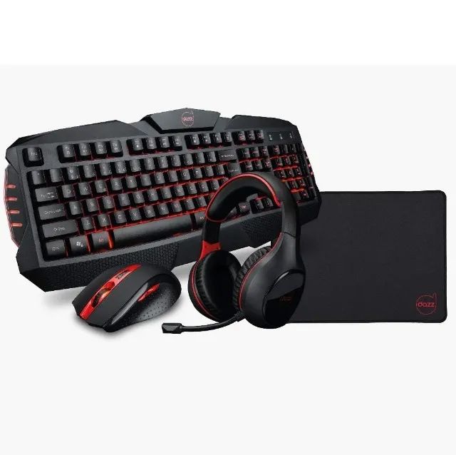 Combo Gamer 4 em 1 Teclado Mouse Fone Mousepad Dazz - Fazemos Entrega 