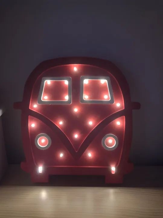 Luminária Kombi Vermelha  - Foto 2