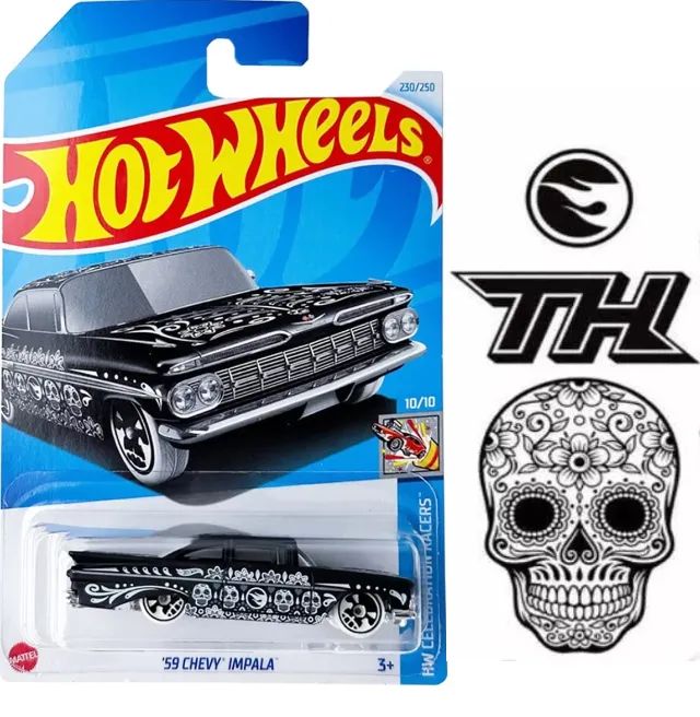 Hot Wheels Chevy Impala T-Hunt caveiras mexicanas - Hobbies e