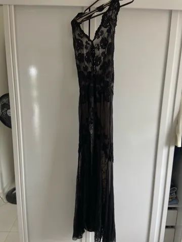 Vestido renda forrado 