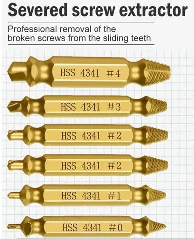 Saca Parafuso Quebrado Danificado 2 A 12 Mm Jogo 6 Extrator Arduino Automação COD-FR62   - Foto 2