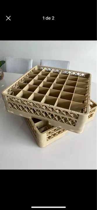 Rack para transporte ou lavagem de copos ate 260ml com 36 compartimentos - (8 disponíveis)