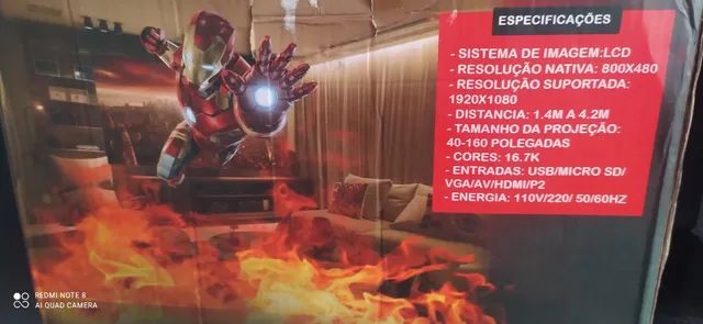 Projetor Maxnova Mp-02 / 2600 Lúmens /ate 160/resolução 1920x1080 full HD Plg/ - Foto 5