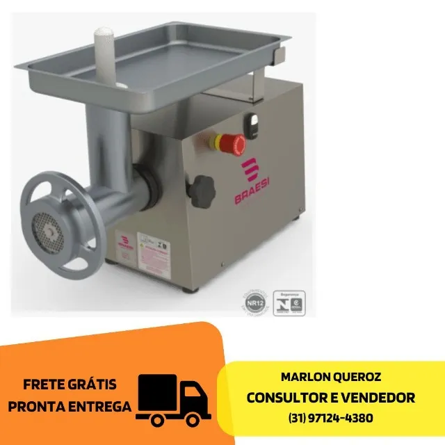 Picador de Carne Inox Braesi Novo