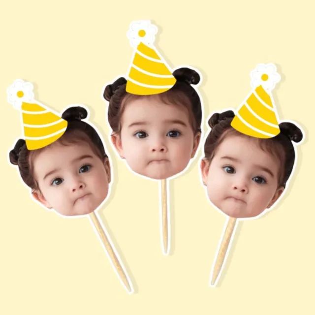 30 TOPPER ROSTINHO PARA DOCES - Foto 3