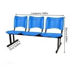 LONGARINAS EM PVC PERA RECEPCAO E SALA DE ESPERA LOJA CENTERACO ITAPUA * - Foto 2