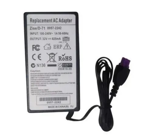 Fonte Para Impressora Hp 32v 625ma Bivolt Plug Roxo - Foto 3