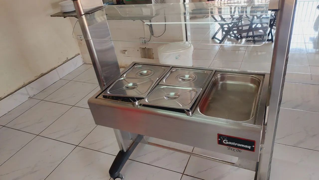 Carro Self Service Salada 6 Cubas BTX 06SL Protetor Vidro Gastromaq buffet - Foto 3