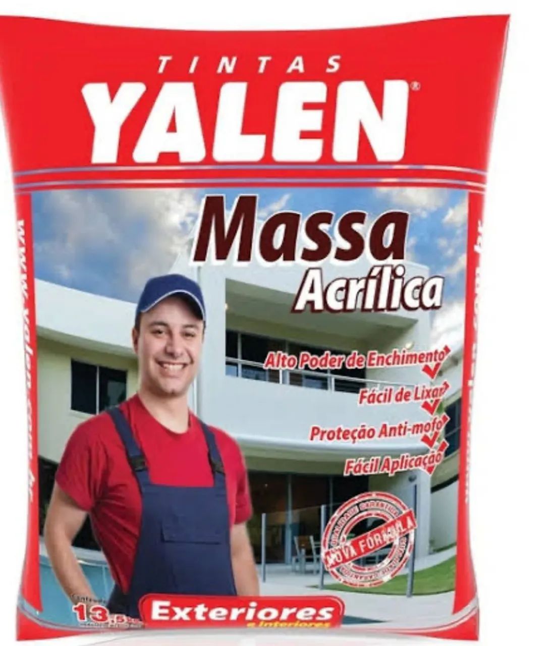 Massa Acrílica Yalen para Reboco - 13,5kg